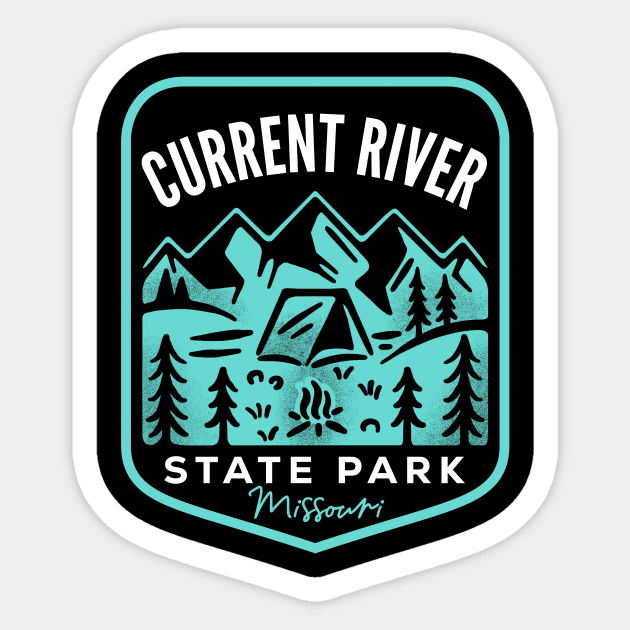 Current River State Park Missouri Sticker by HalpinDesign